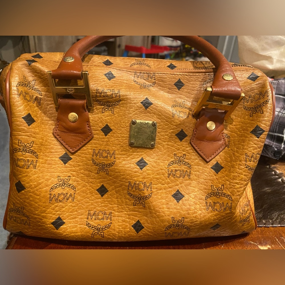 Vintage MCM Boston Visetos Bag with strap